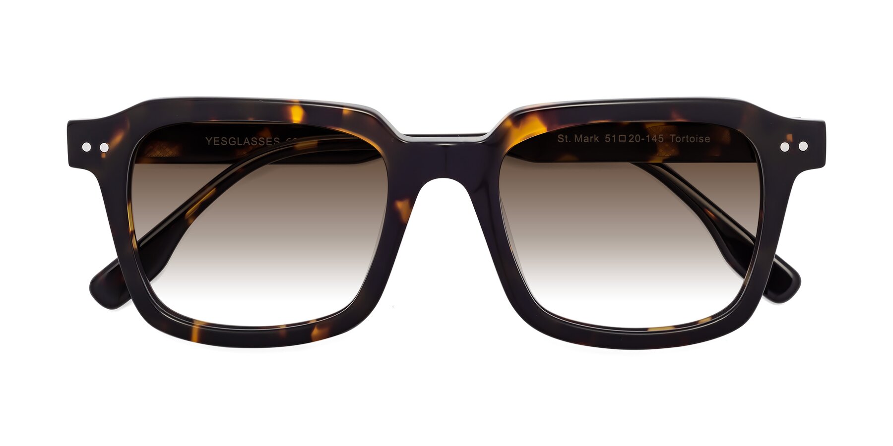 Folded Front of St. Mark in Tortoise with Brown Gradient Lenses