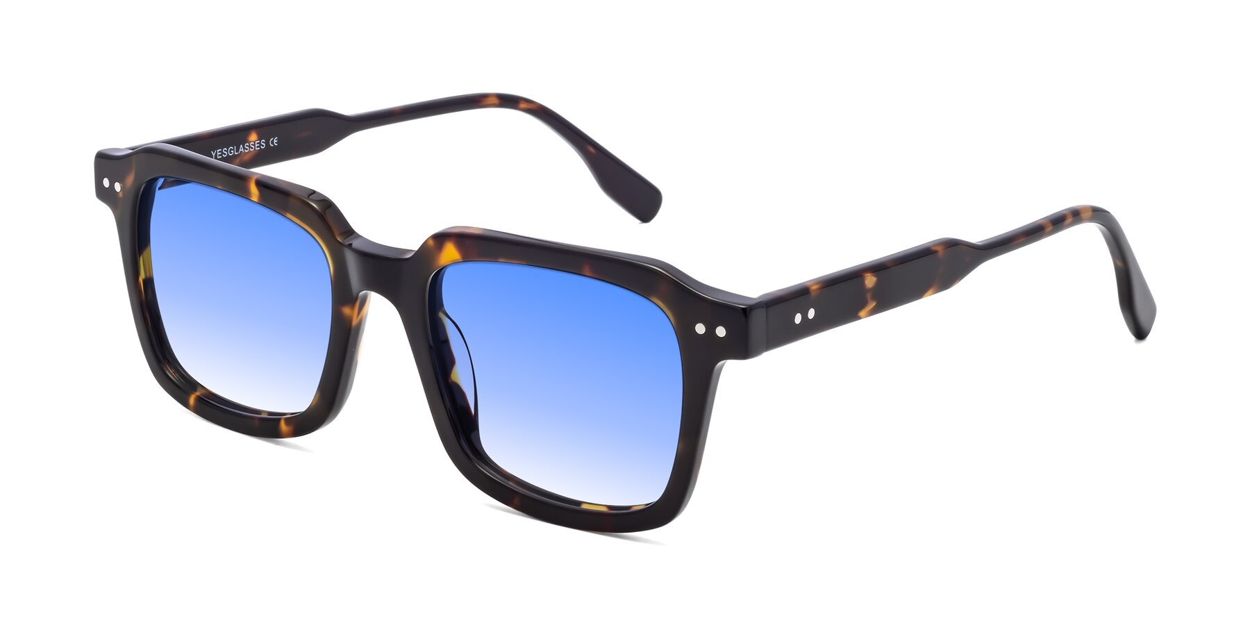 Angle of St. Mark in Tortoise with Blue Gradient Lenses