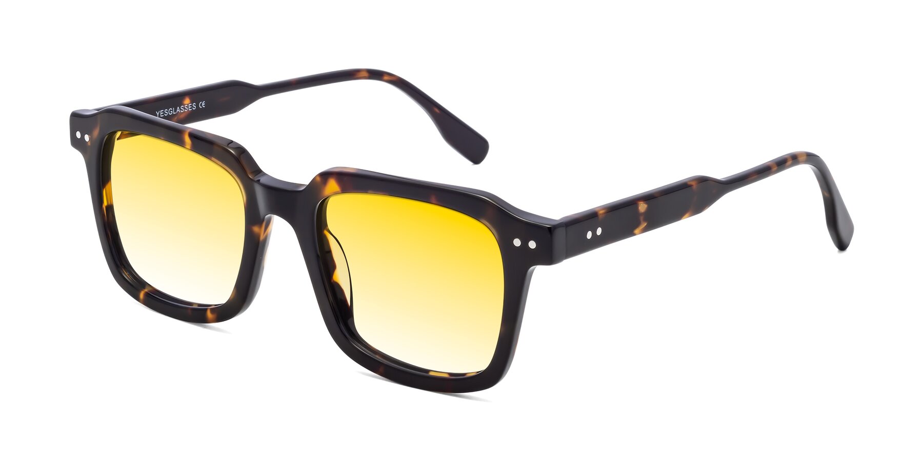 Angle of St. Mark in Tortoise with Yellow Gradient Lenses