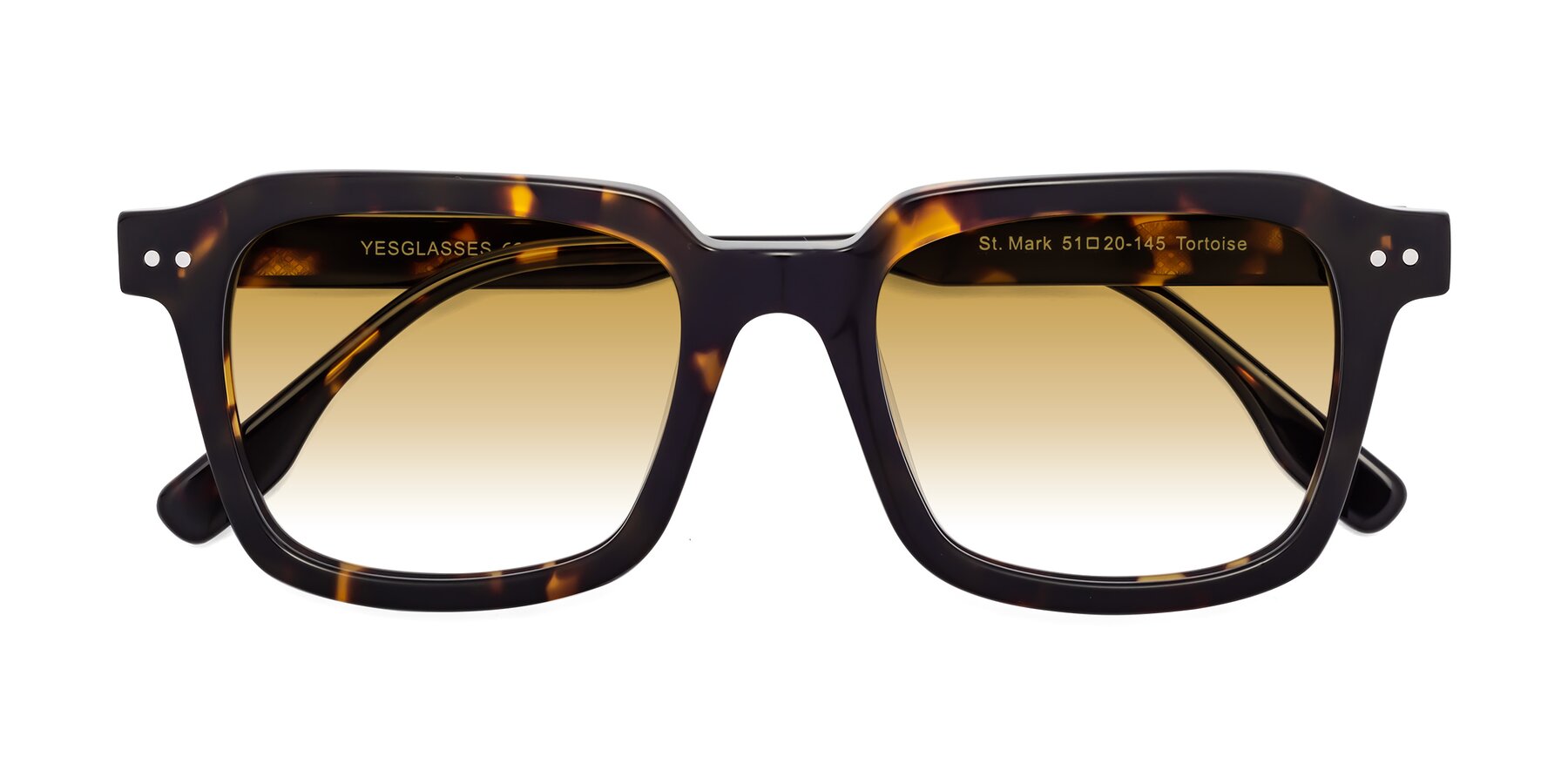 Folded Front of St. Mark in Tortoise with Champagne Gradient Lenses