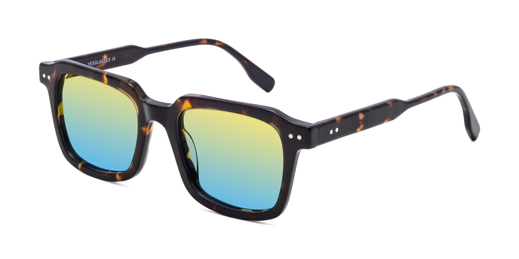 Angle of St. Mark in Tortoise with Yellow / Blue Gradient Lenses