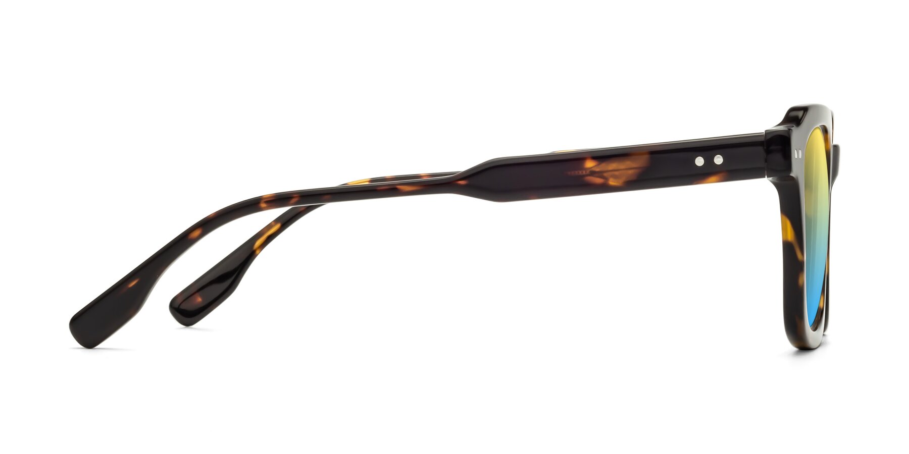 Side of St. Mark in Tortoise with Yellow / Blue Gradient Lenses