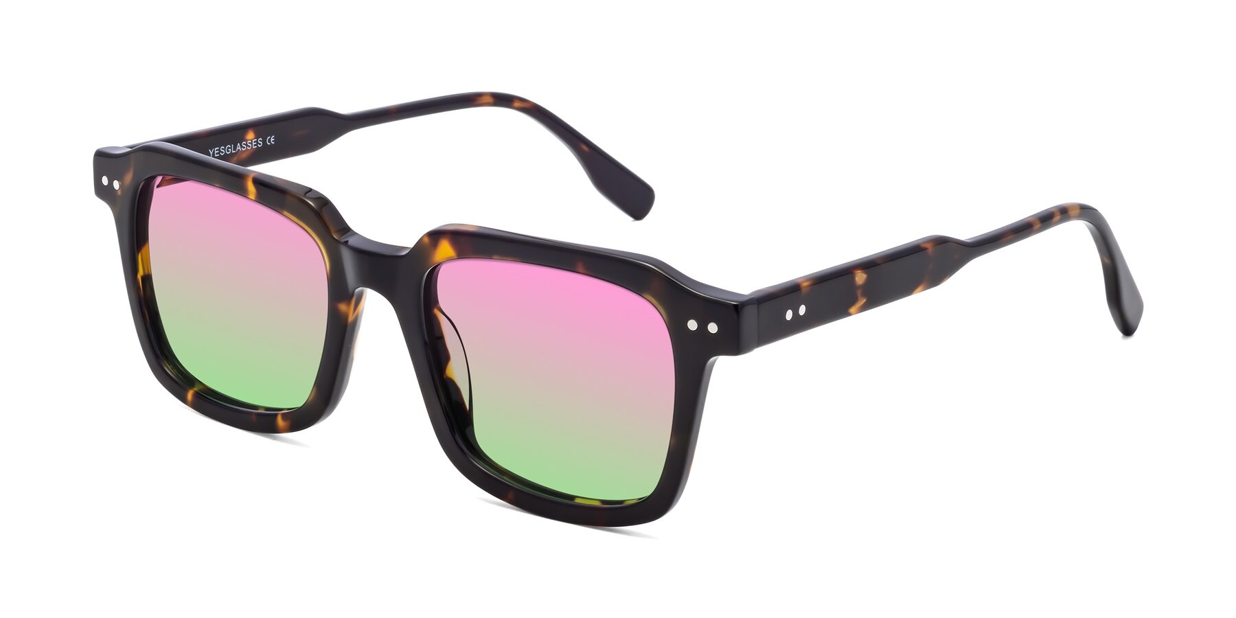 Angle of St. Mark in Tortoise with Pink / Green Gradient Lenses