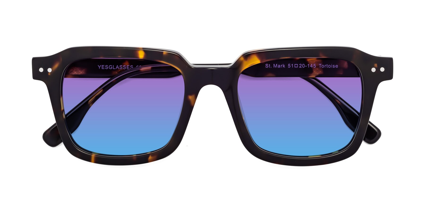 Folded Front of St. Mark in Tortoise with Purple / Blue Gradient Lenses