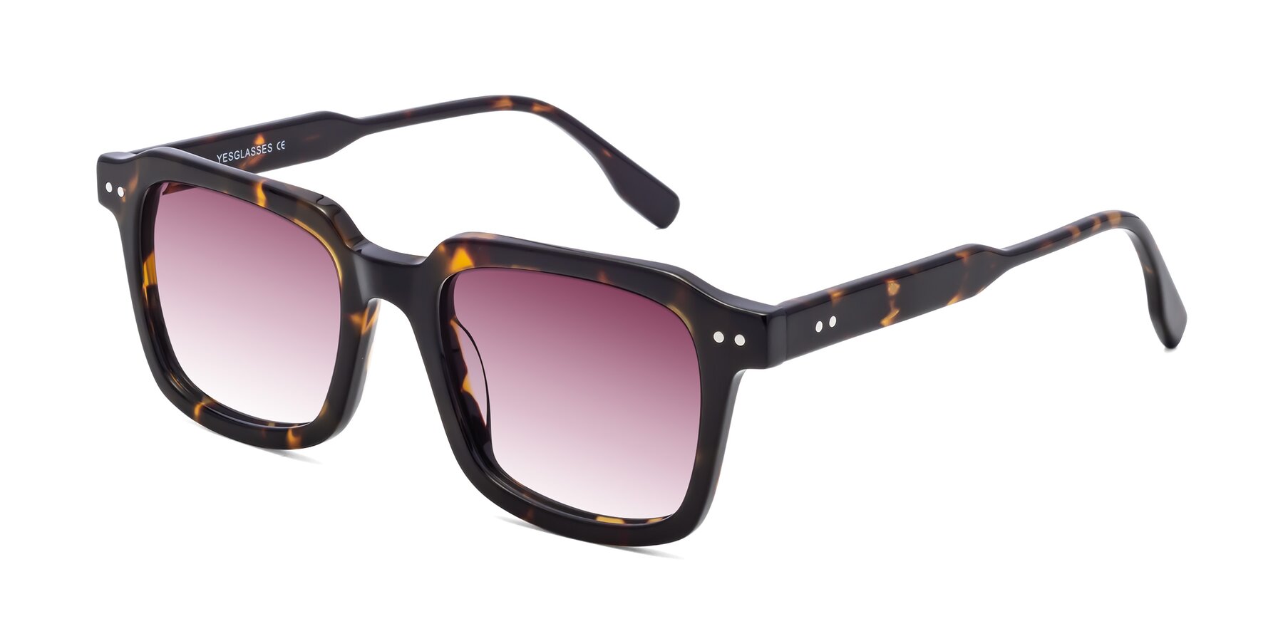 Angle of St. Mark in Tortoise with Wine Gradient Lenses