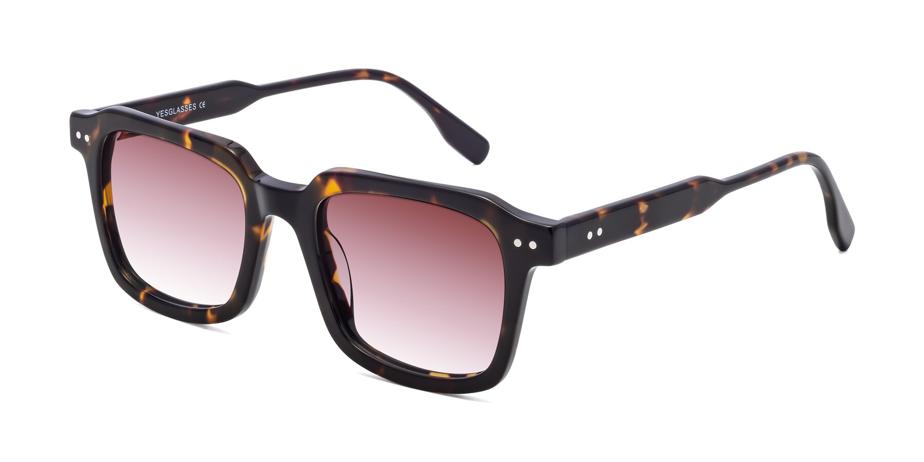 Angle of St. Mark in Tortoise with Garnet Gradient Lenses