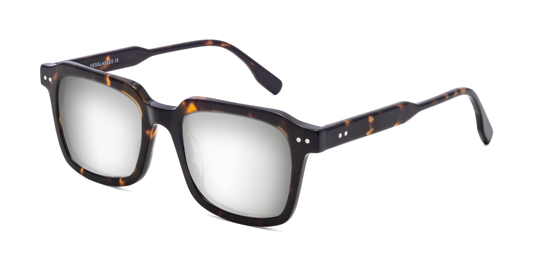 Angle of St. Mark in Tortoise with Silver Mirrored Lenses