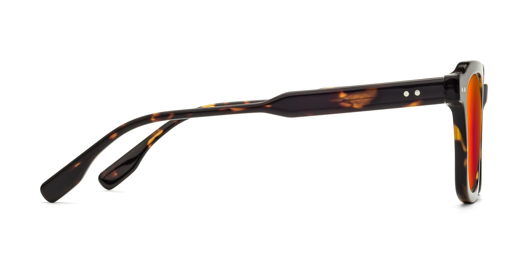 Side of St. Mark in Tortoise with Red Gold Mirrored Lenses
