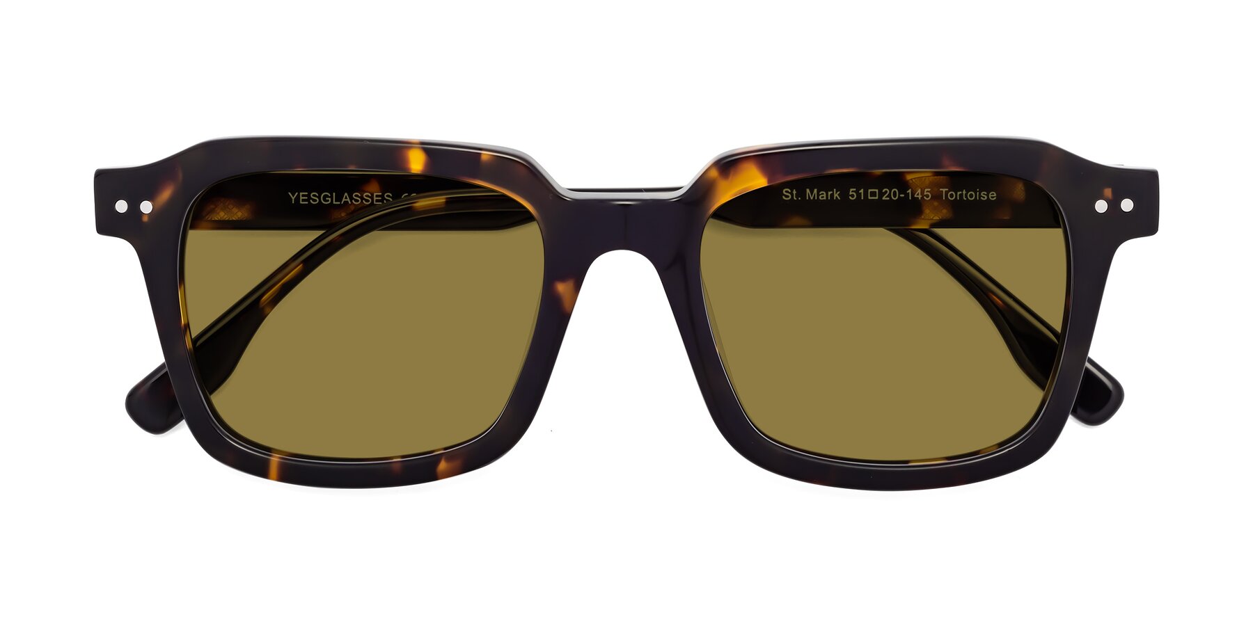 Folded Front of St. Mark in Tortoise with Brown Polarized Lenses
