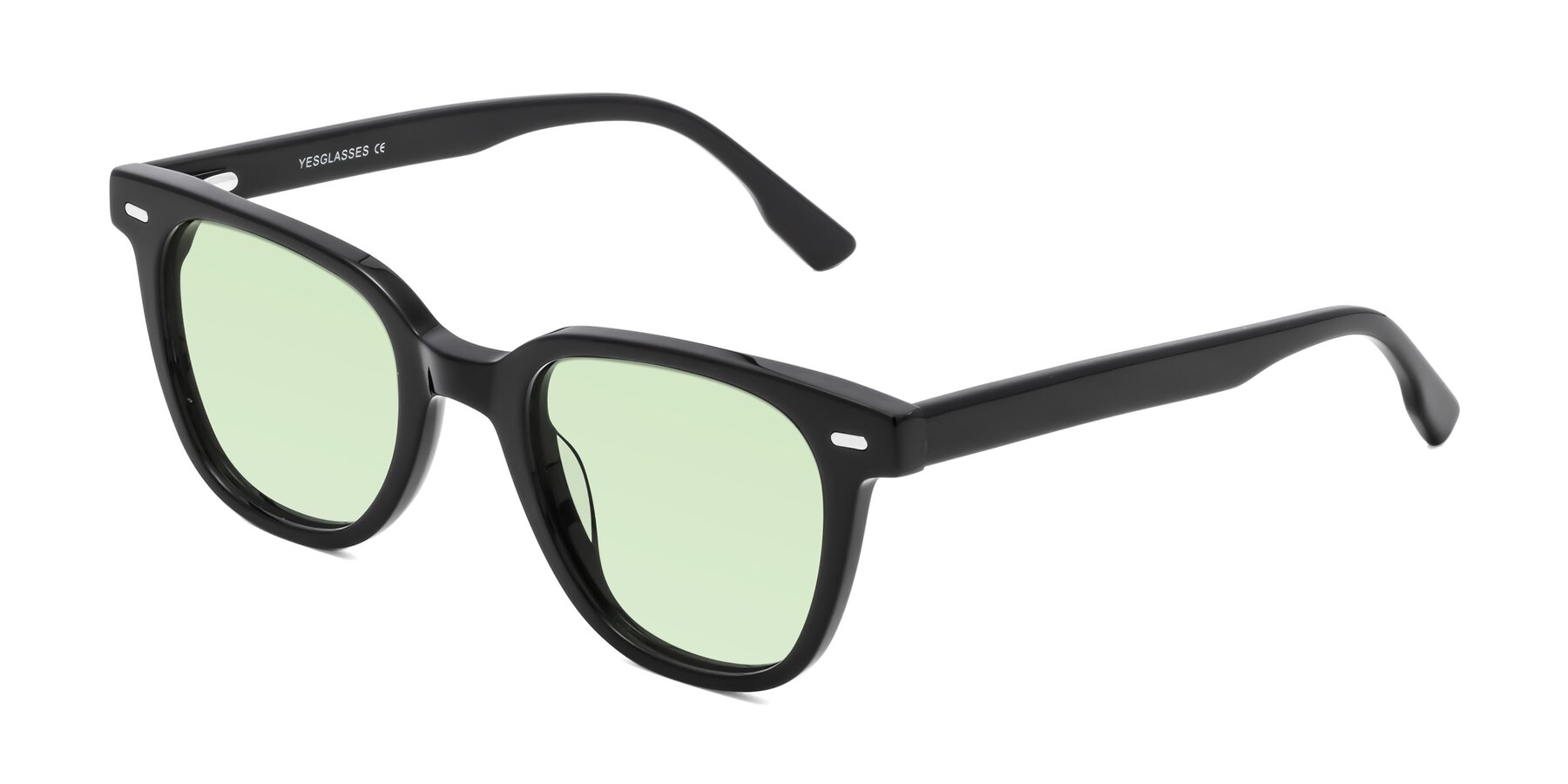 Angle of Beacon in Black with Light Green Tinted Lenses