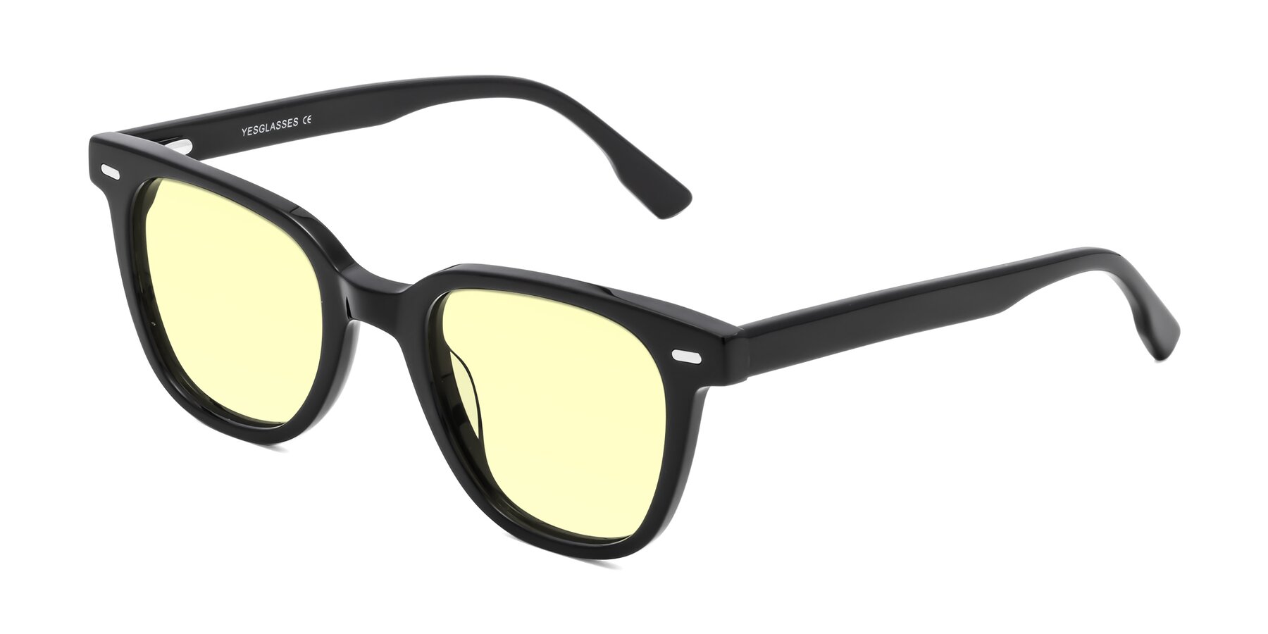 Angle of Beacon in Black with Light Yellow Tinted Lenses