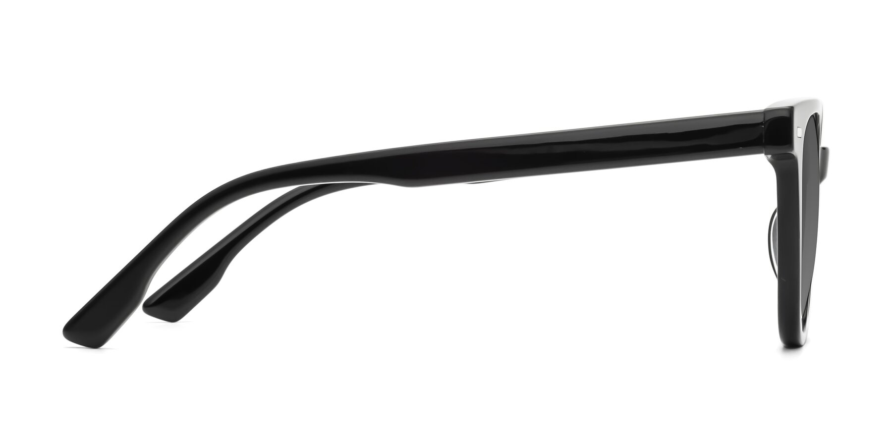 Side of Beacon in Black with Medium Gray Tinted Lenses