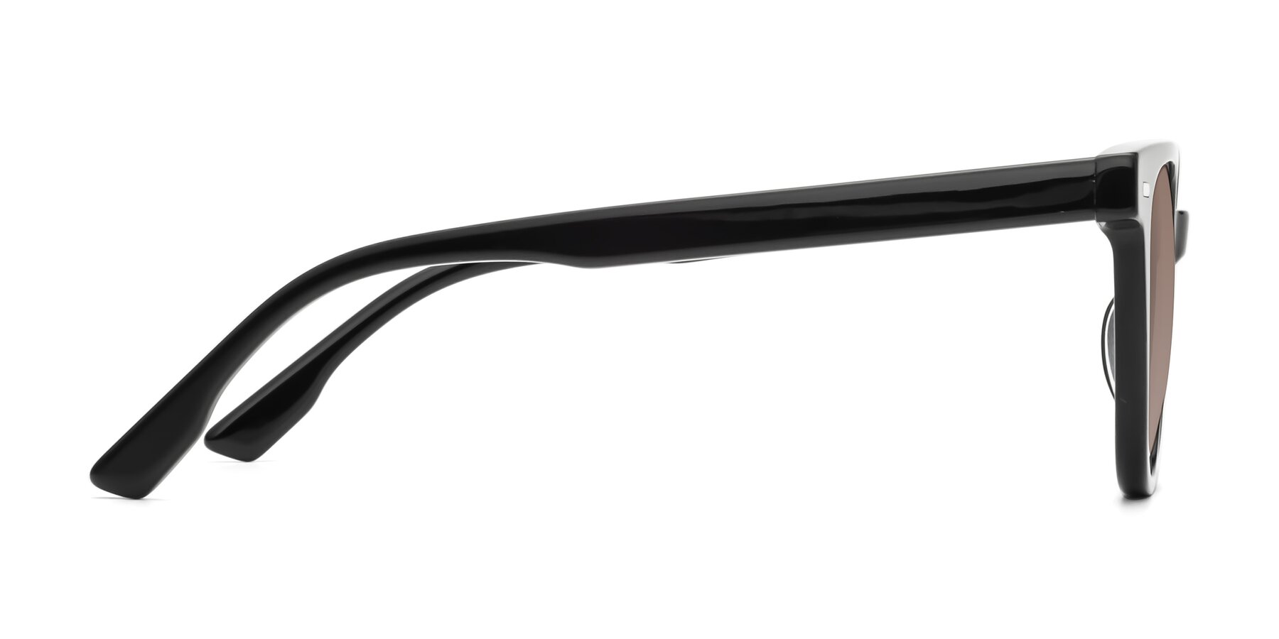 Side of Beacon in Black with Medium Brown Tinted Lenses