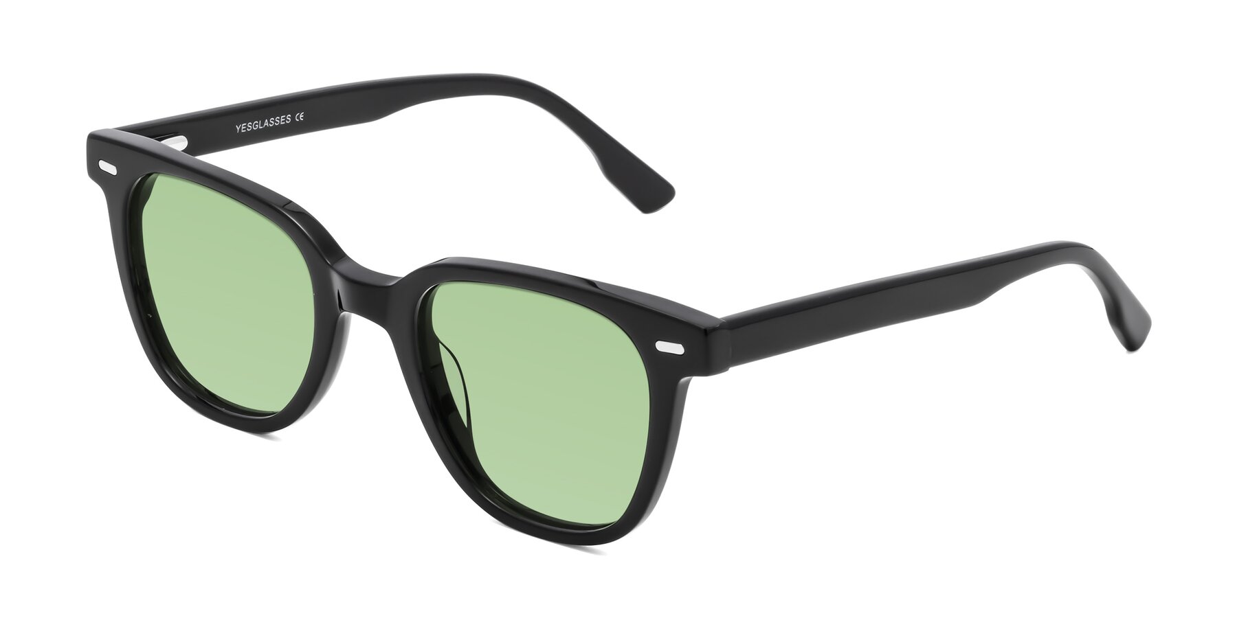 Angle of Beacon in Black with Medium Green Tinted Lenses