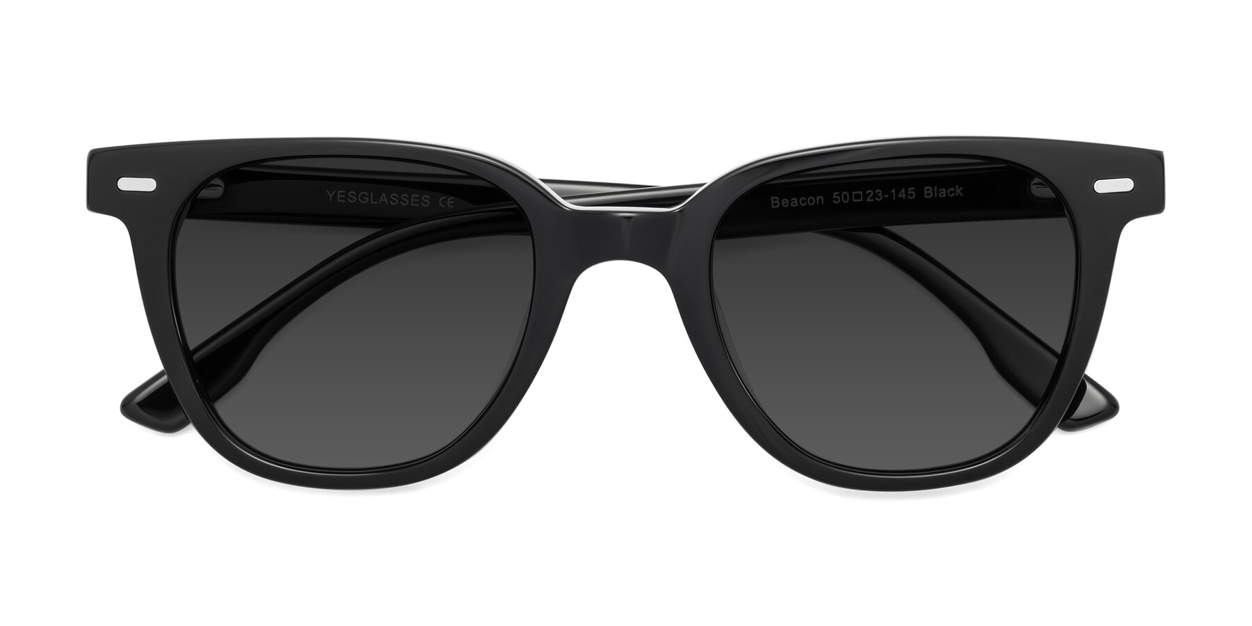 Folded Front of Beacon in Black with Gray Tinted Lenses