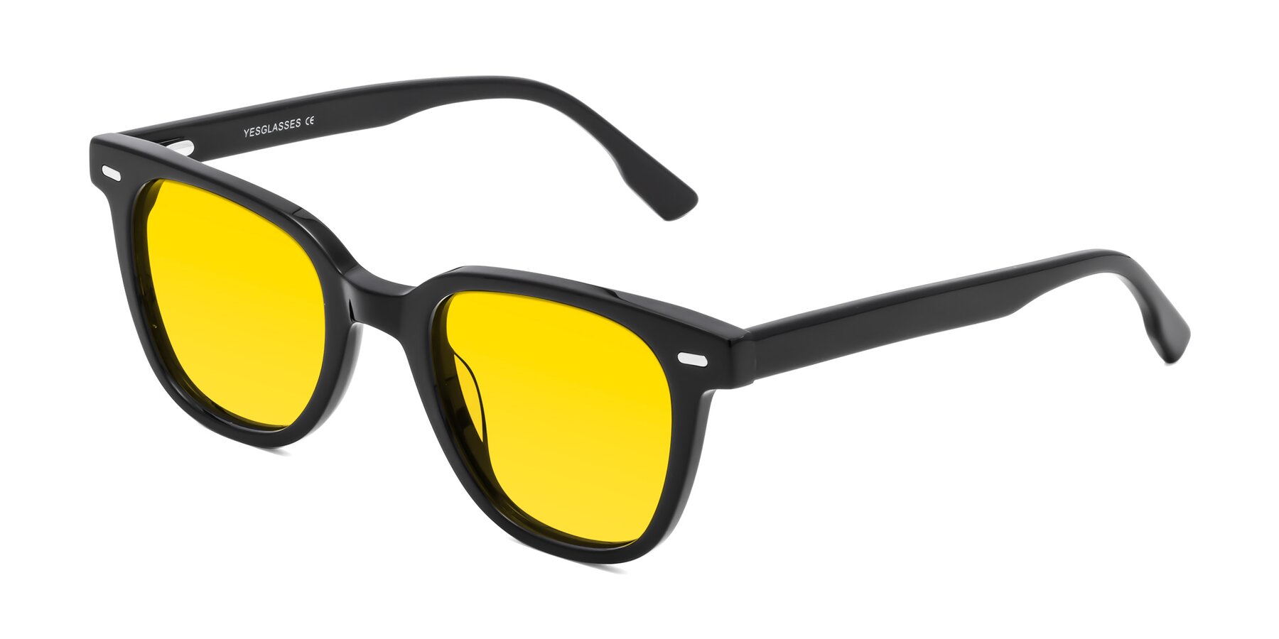 Angle of Beacon in Black with Yellow Tinted Lenses
