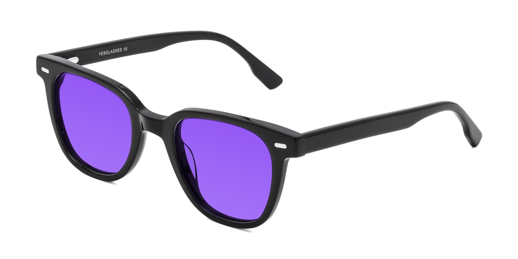 Angle of Beacon in Black with Purple Tinted Lenses