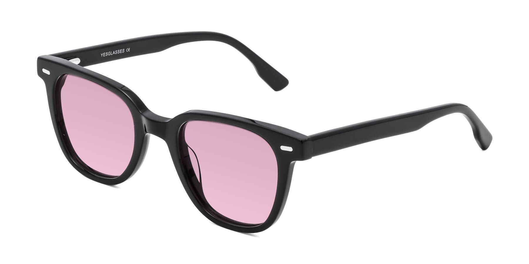 Angle of Beacon in Black with Light Wine Tinted Lenses