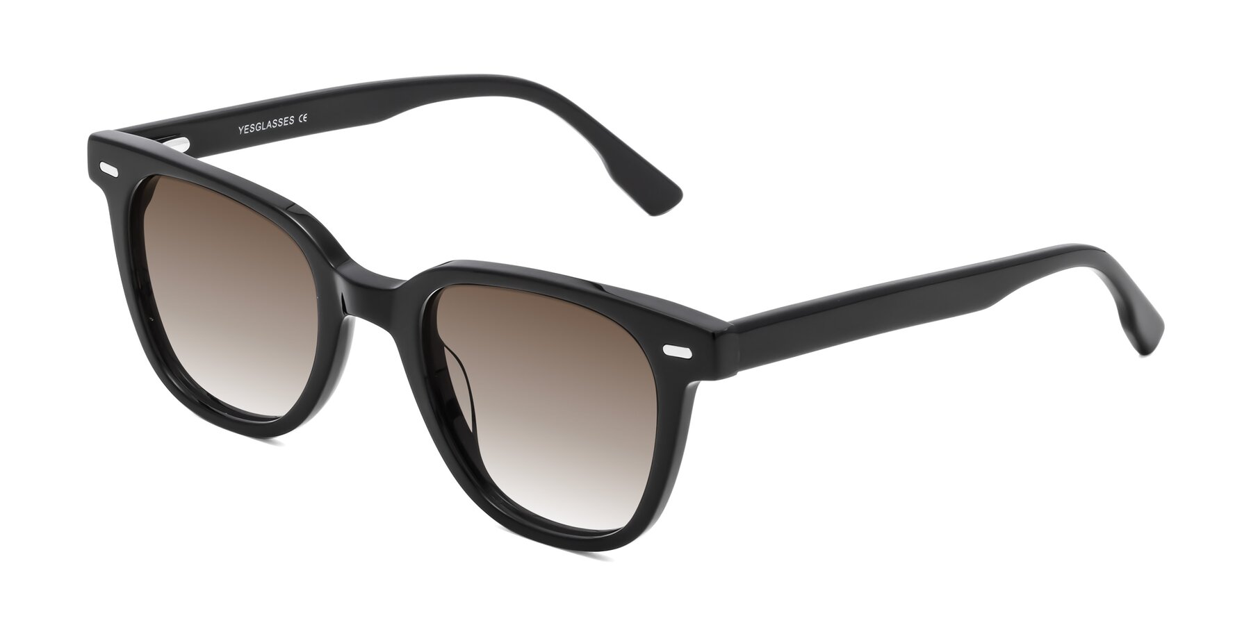 Angle of Beacon in Black with Brown Gradient Lenses