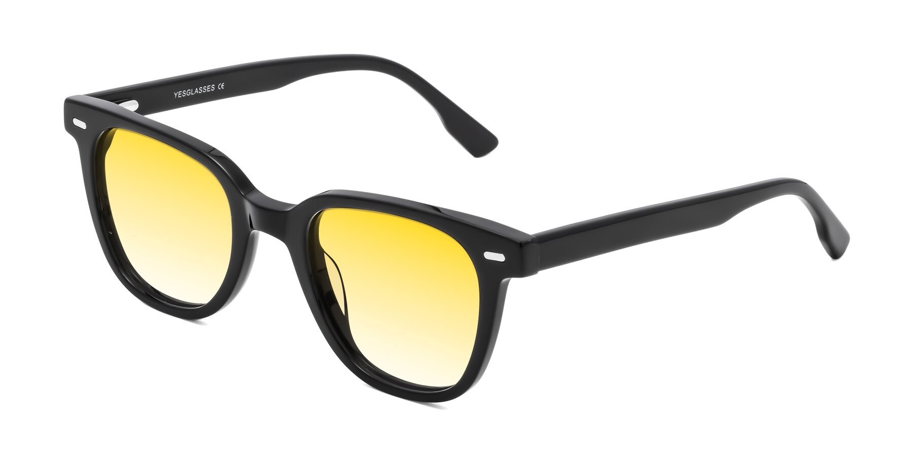 Angle of Beacon in Black with Yellow Gradient Lenses