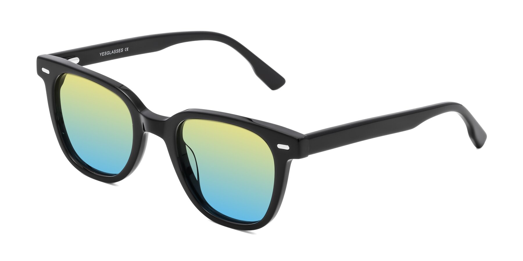 Angle of Beacon in Black with Yellow / Blue Gradient Lenses