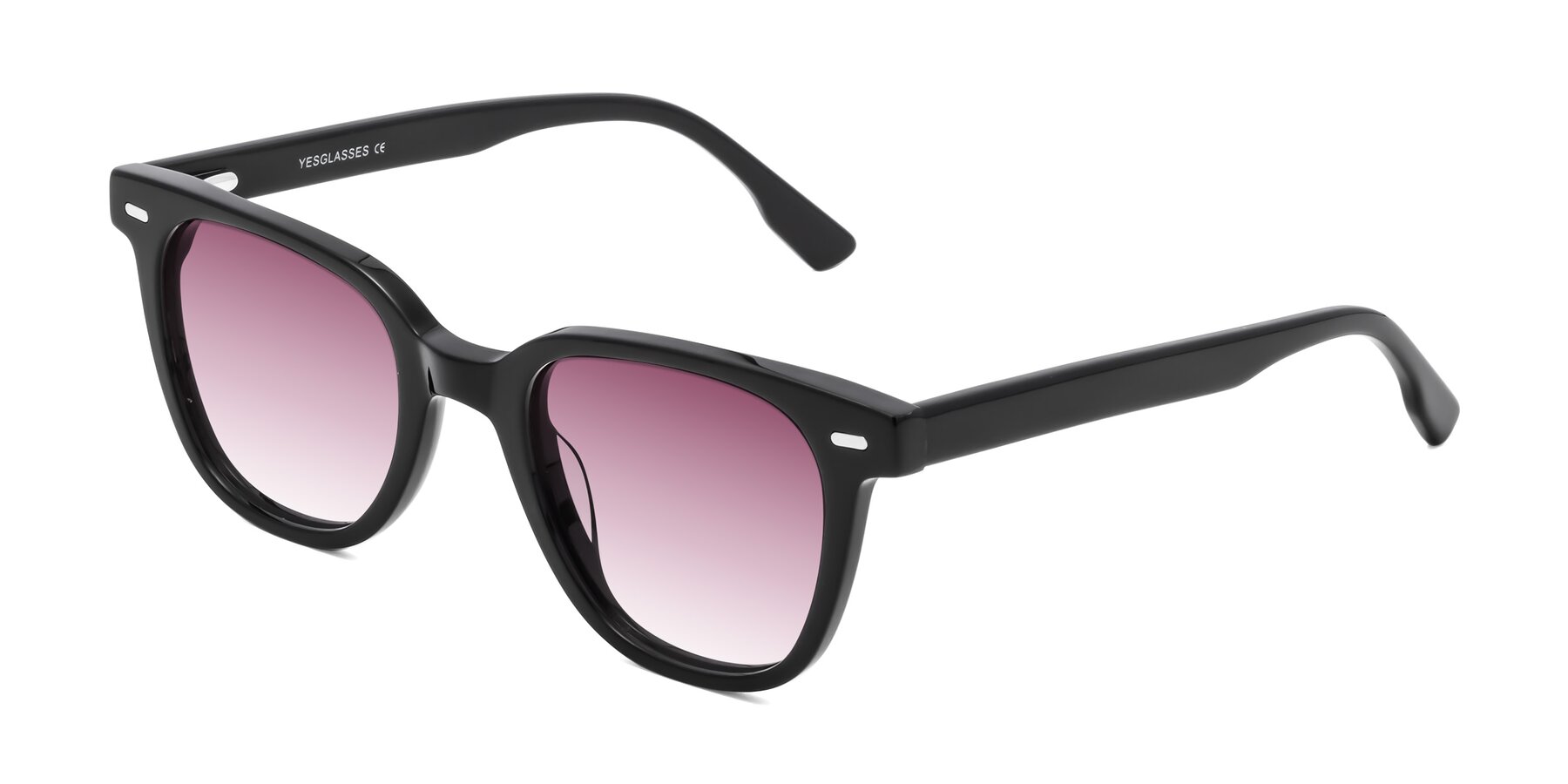 Angle of Beacon in Black with Wine Gradient Lenses