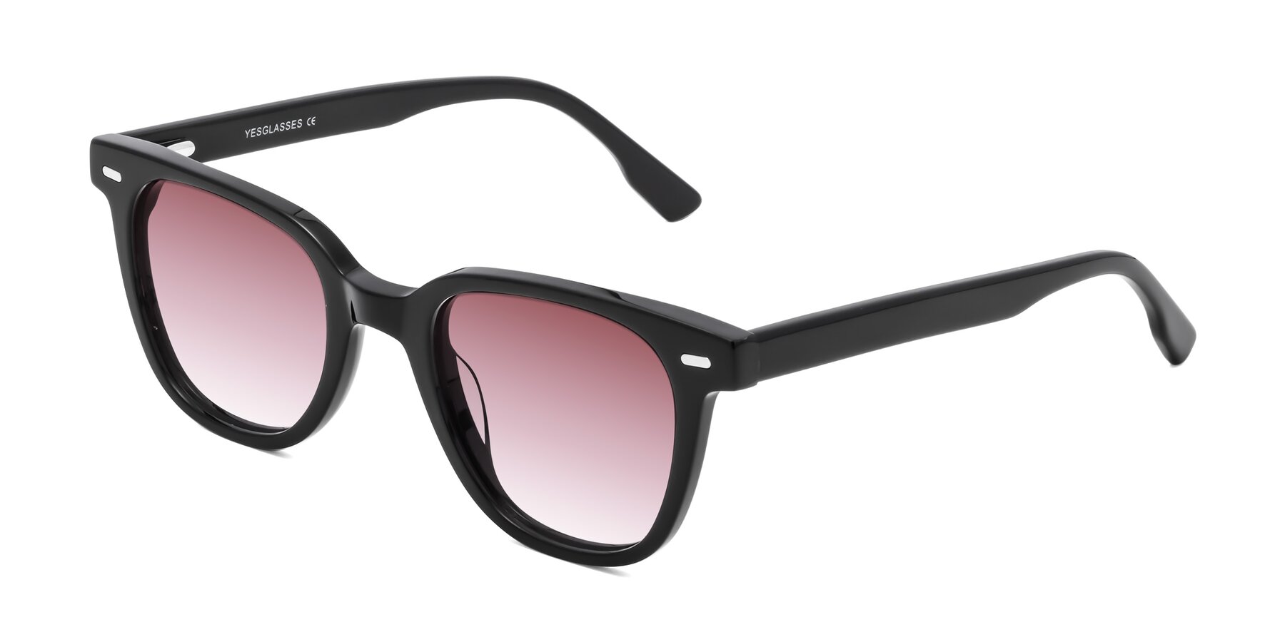 Angle of Beacon in Black with Garnet Gradient Lenses