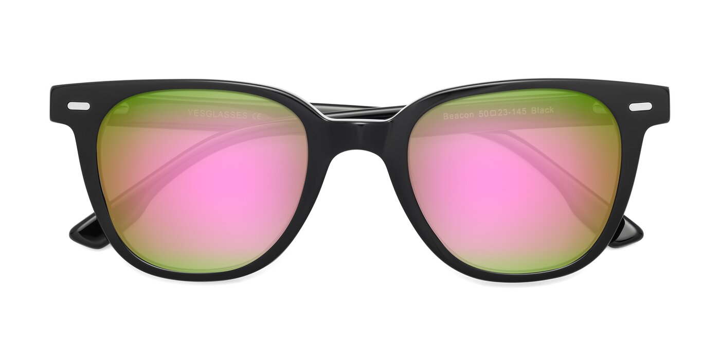 Beacon - Black Flash Mirrored Sunglasses
