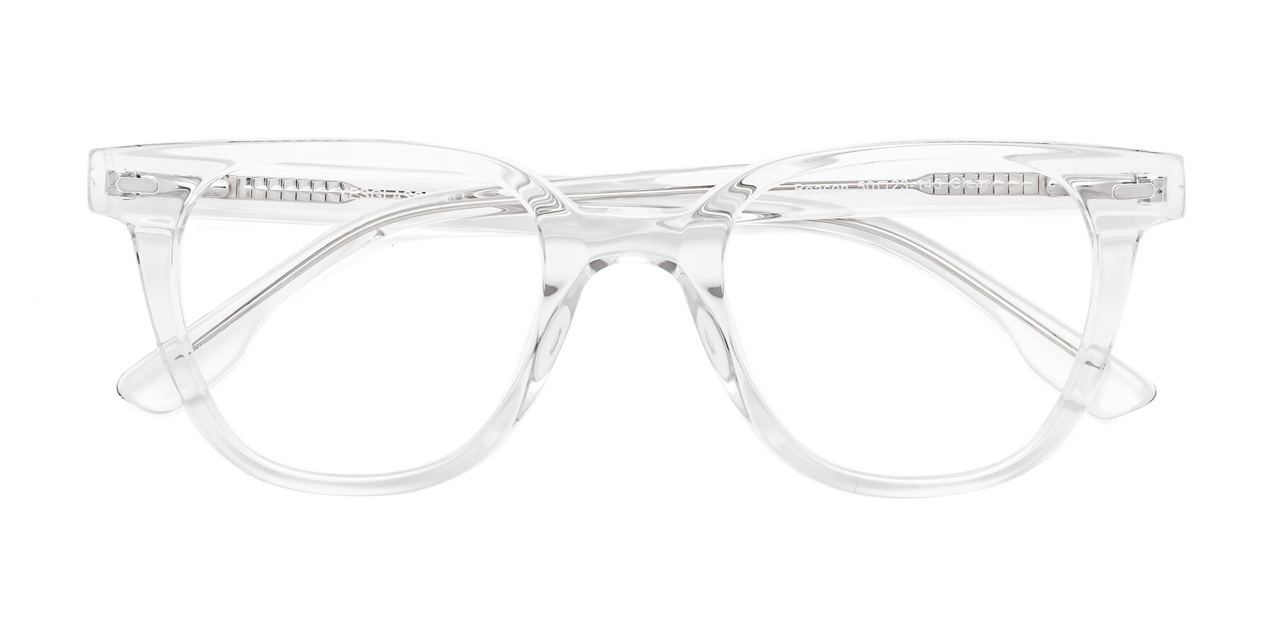 Folded Front of Beacon in Clear with Clear Reading Eyeglass Lenses