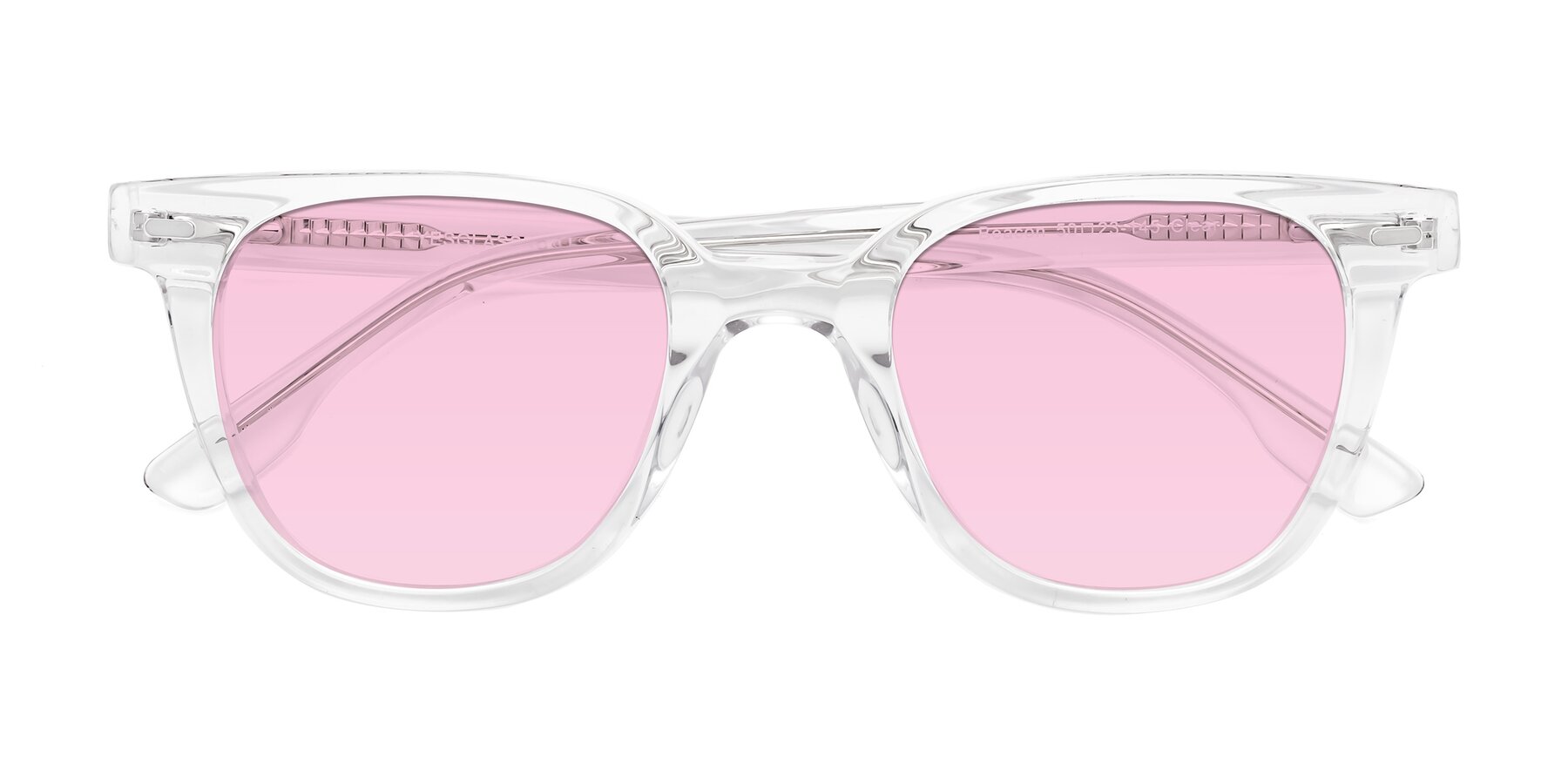 Folded Front of Beacon in Clear with Light Pink Tinted Lenses