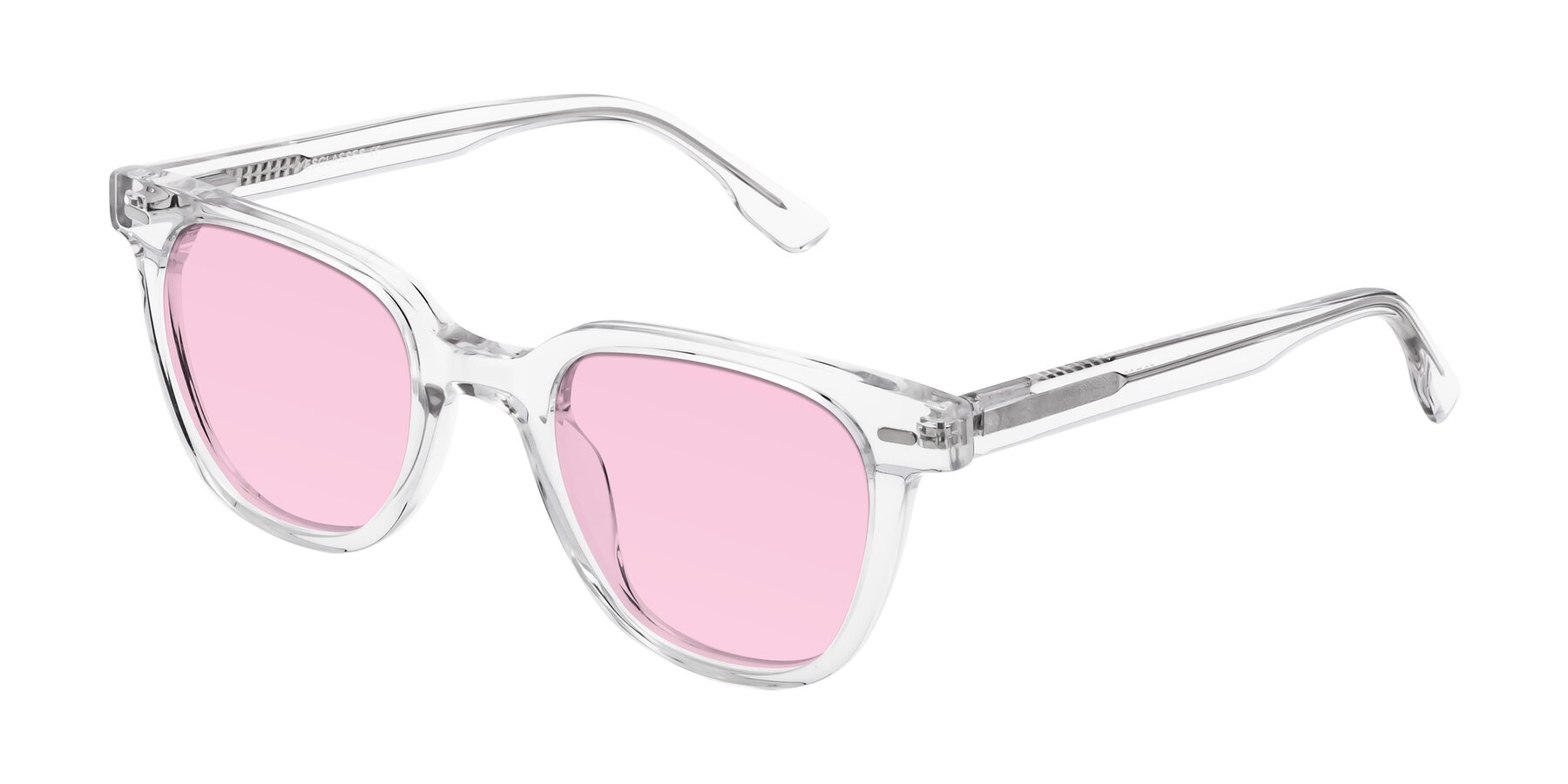 Angle of Beacon in Clear with Light Pink Tinted Lenses