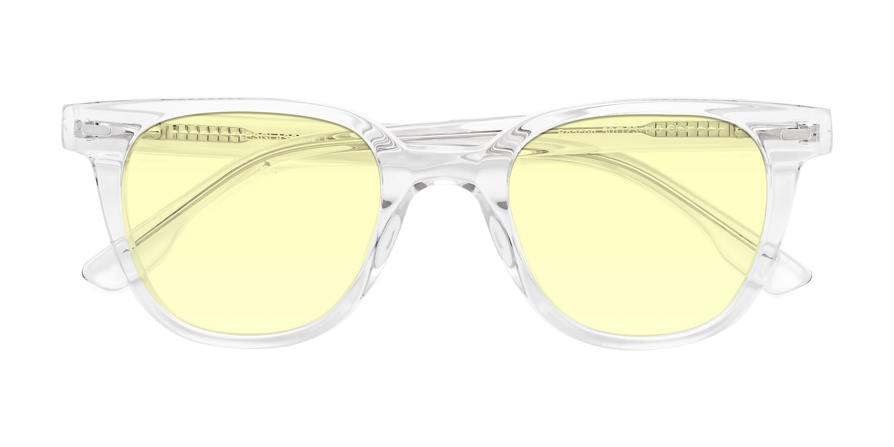 Folded Front of Beacon in Clear with Light Yellow Tinted Lenses