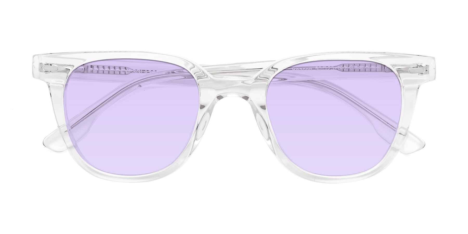 Folded Front of Beacon in Clear with Light Purple Tinted Lenses