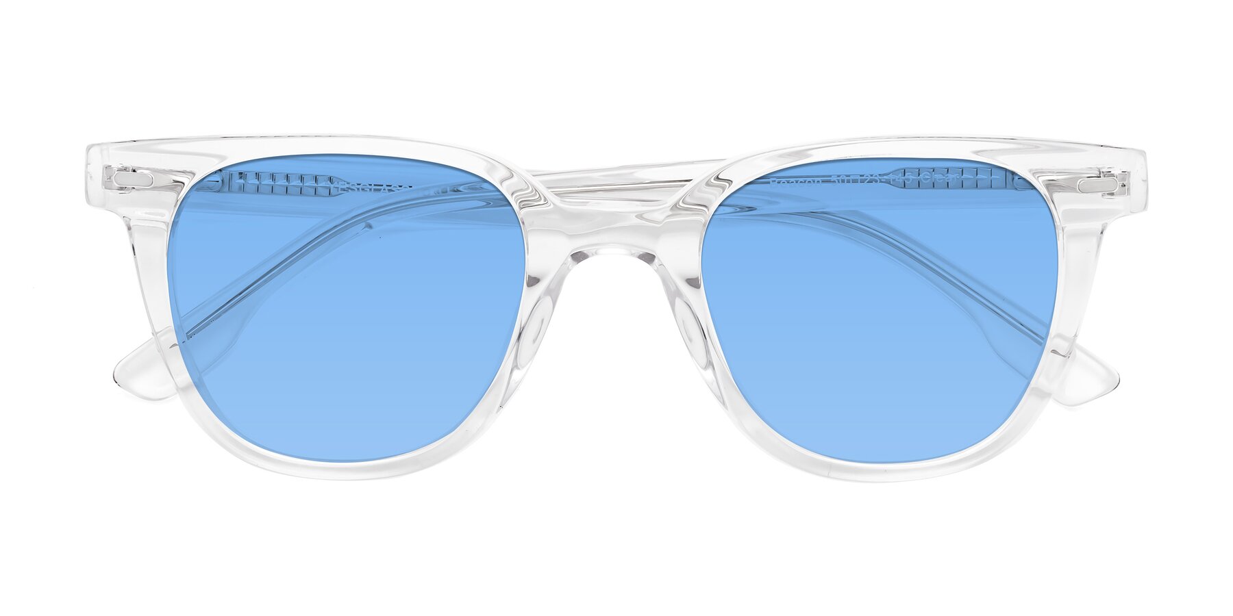 Folded Front of Beacon in Clear with Medium Blue Tinted Lenses