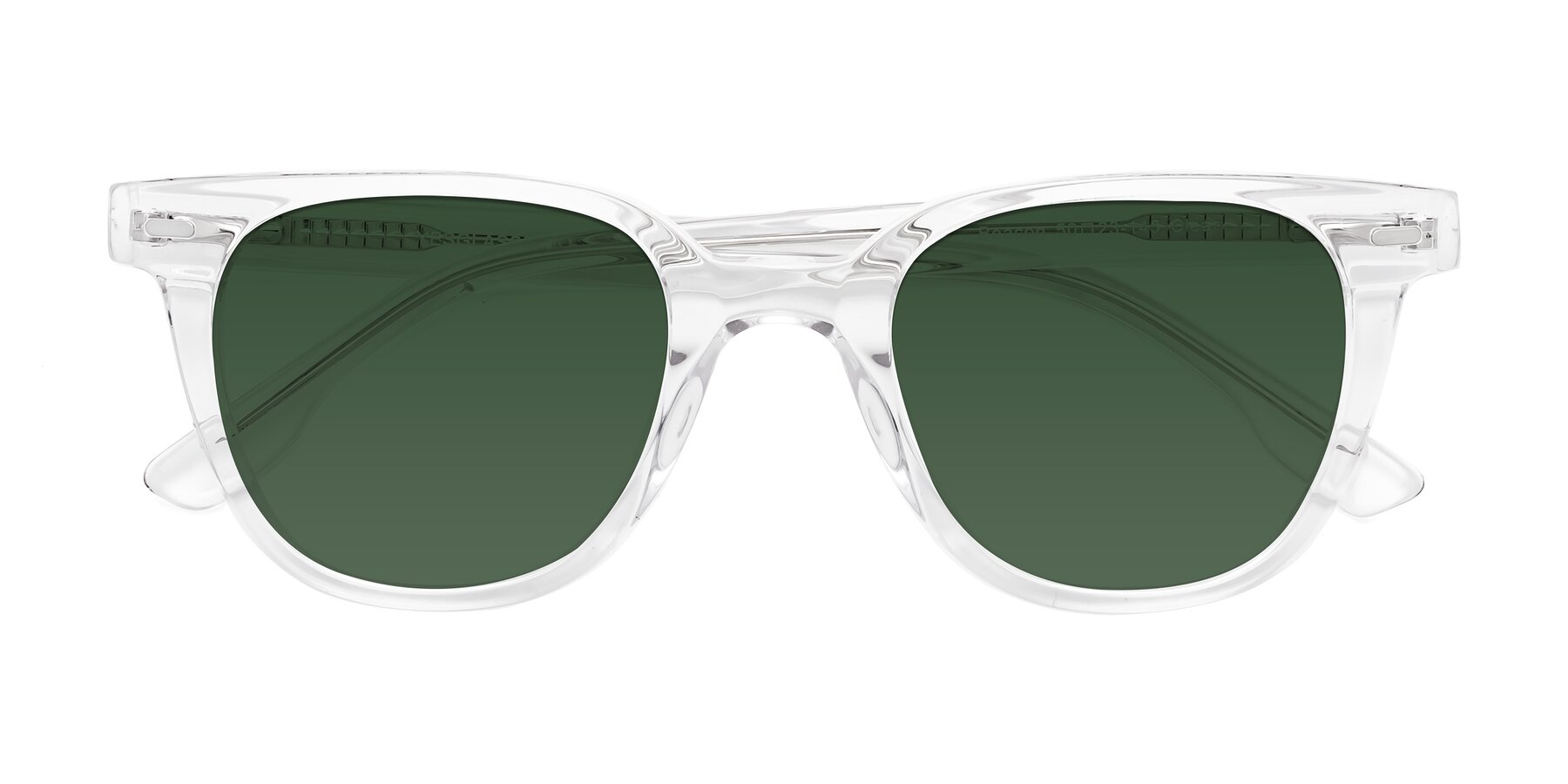 Folded Front of Beacon in Clear with Green Tinted Lenses