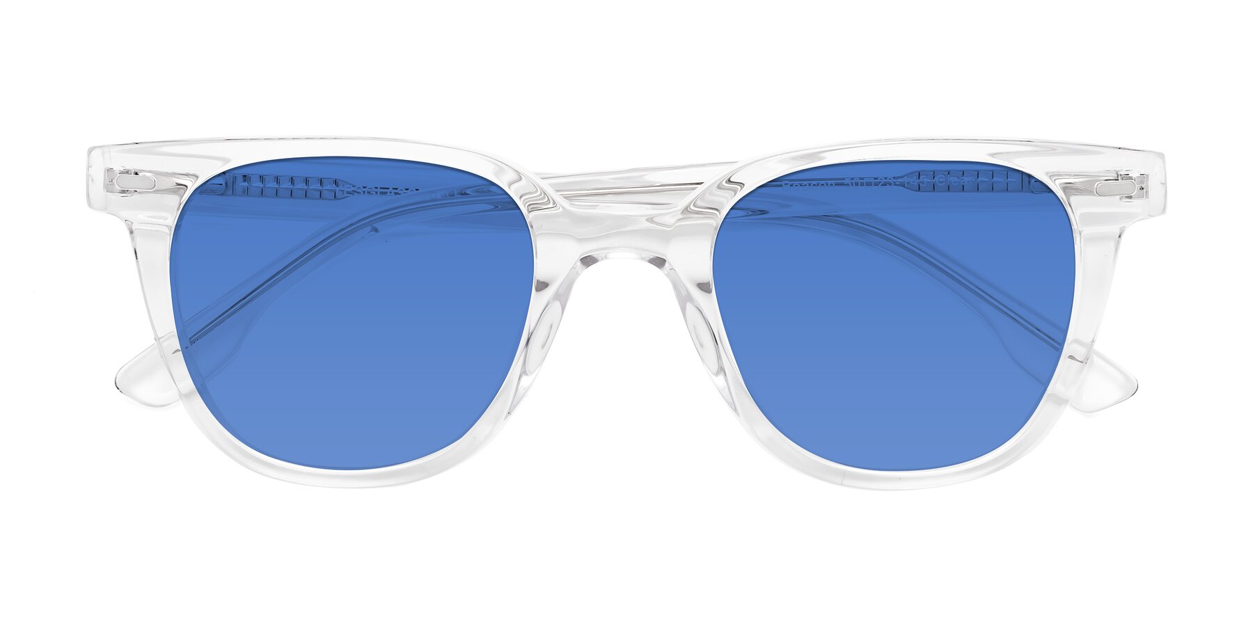 Folded Front of Beacon in Clear with Blue Tinted Lenses