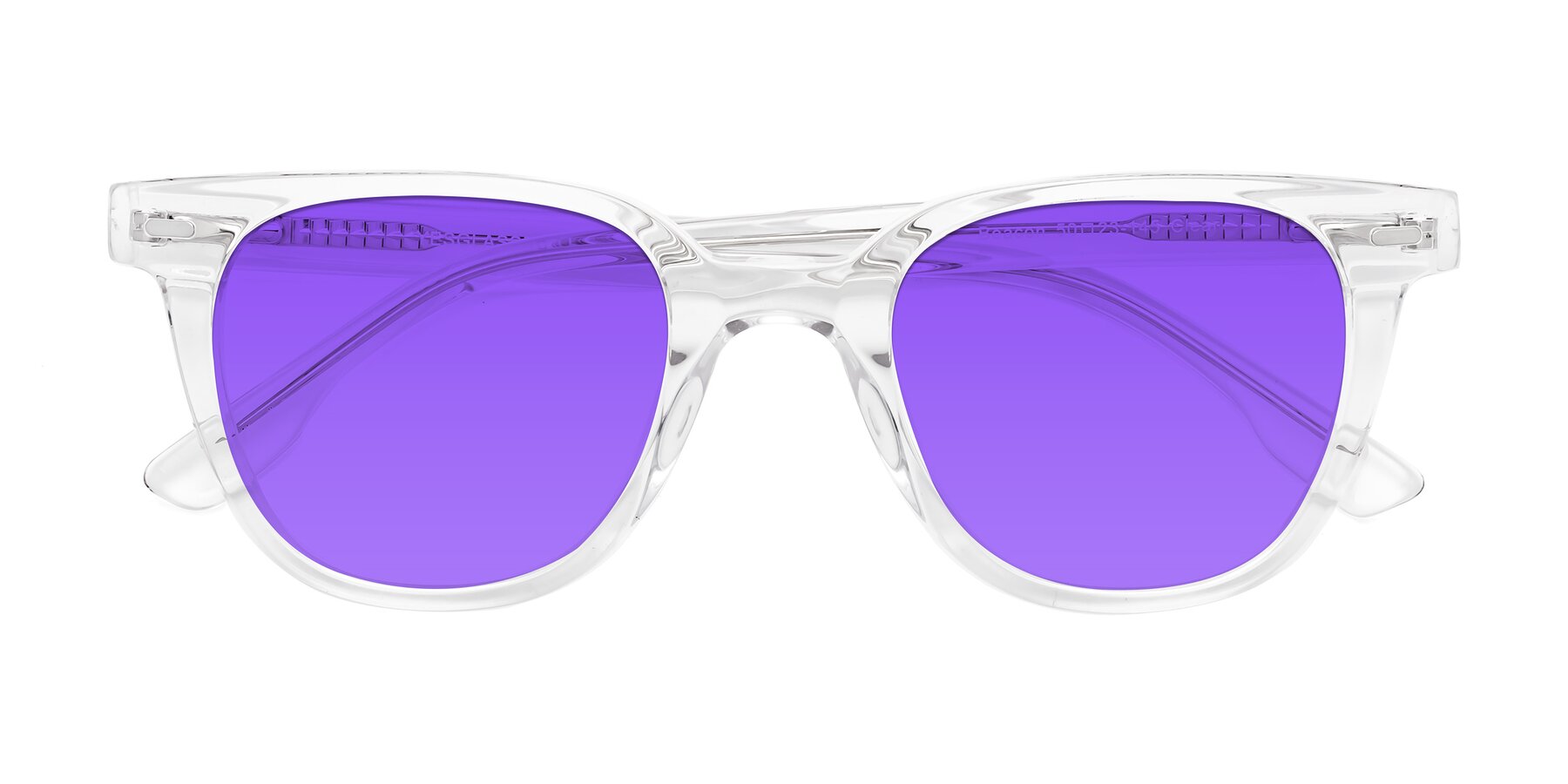 Folded Front of Beacon in Clear with Purple Tinted Lenses