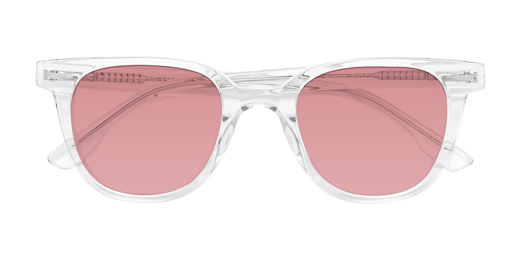 Folded Front of Beacon in Clear with Medium Garnet Tinted Lenses