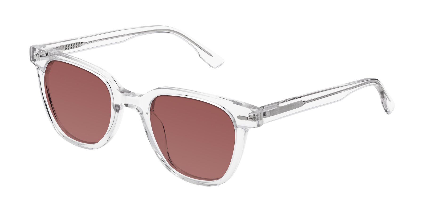 Angle of Beacon in Clear with Garnet Tinted Lenses