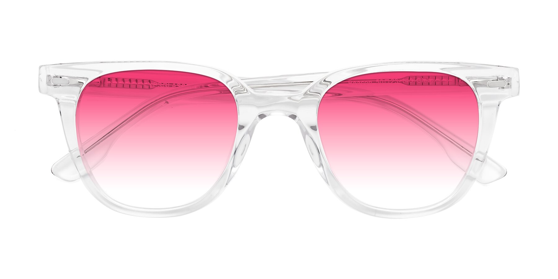Folded Front of Beacon in Clear with Pink Gradient Lenses