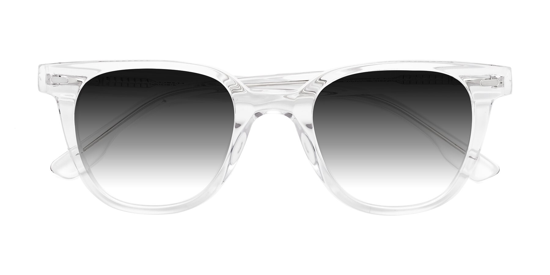 Folded Front of Beacon in Clear with Gray Gradient Lenses
