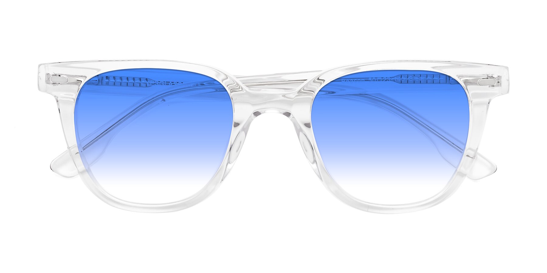 Folded Front of Beacon in Clear with Blue Gradient Lenses