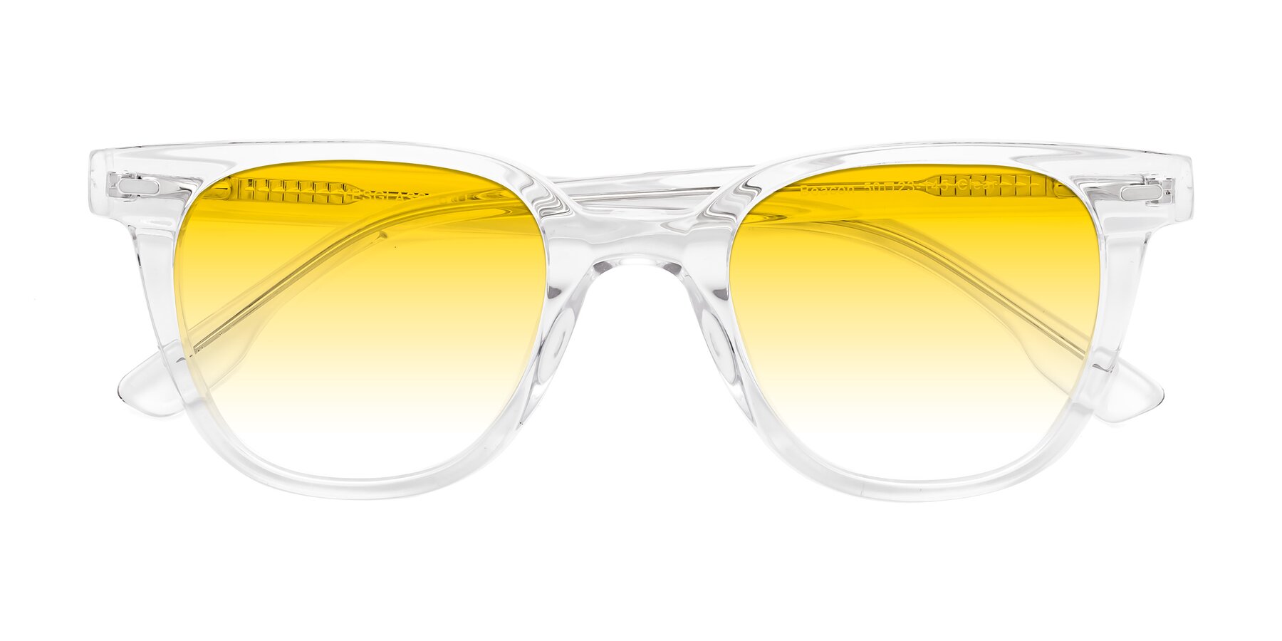 Folded Front of Beacon in Clear with Yellow Gradient Lenses