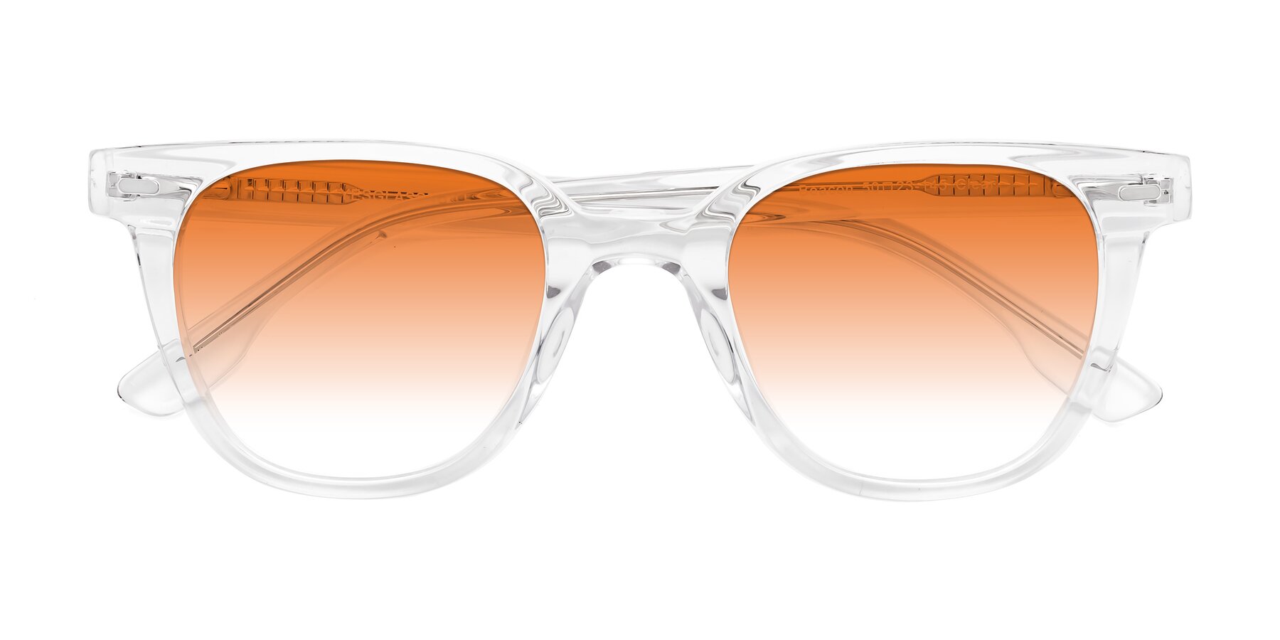 Folded Front of Beacon in Clear with Orange Gradient Lenses