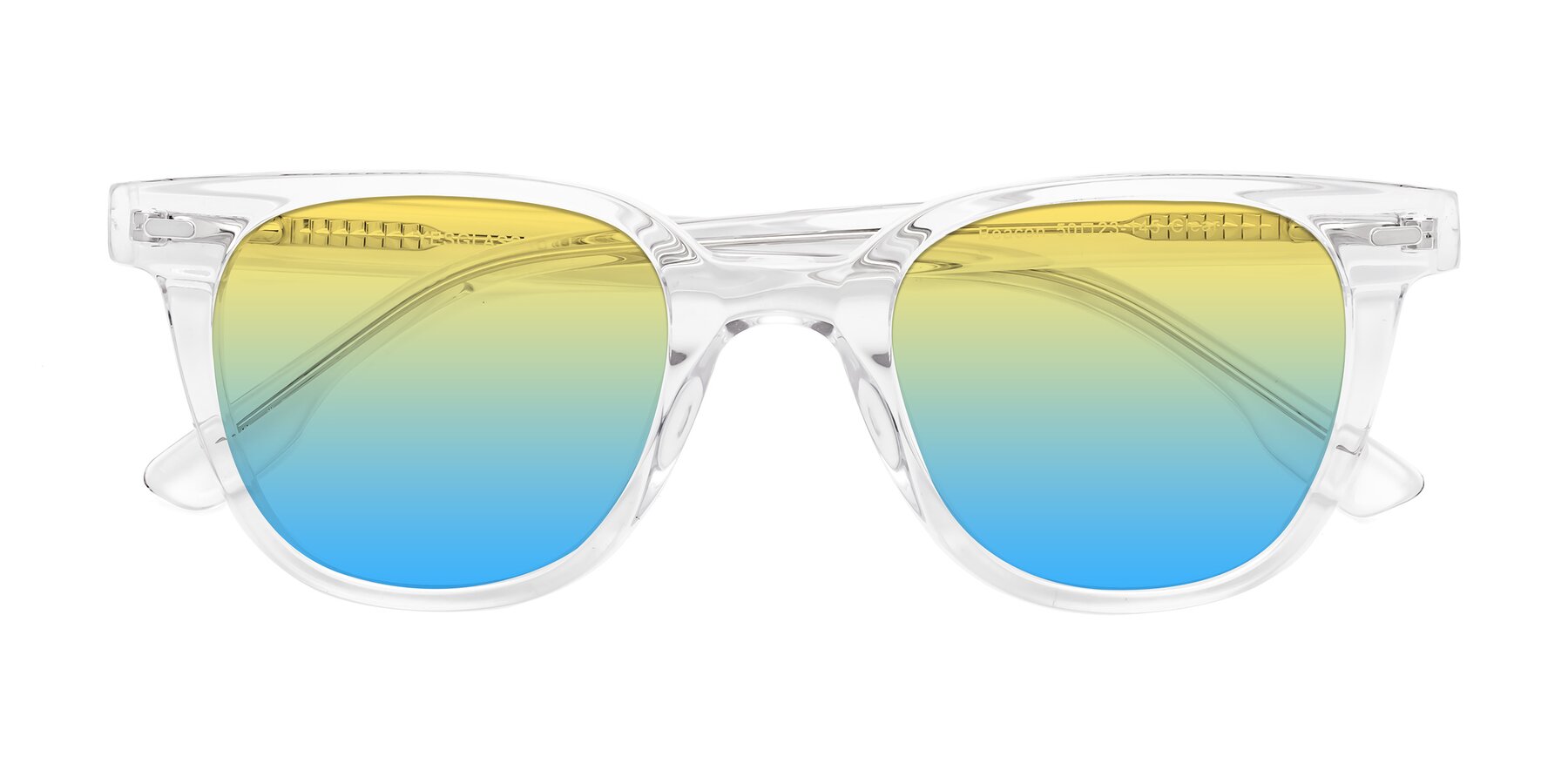 Folded Front of Beacon in Clear with Yellow / Blue Gradient Lenses