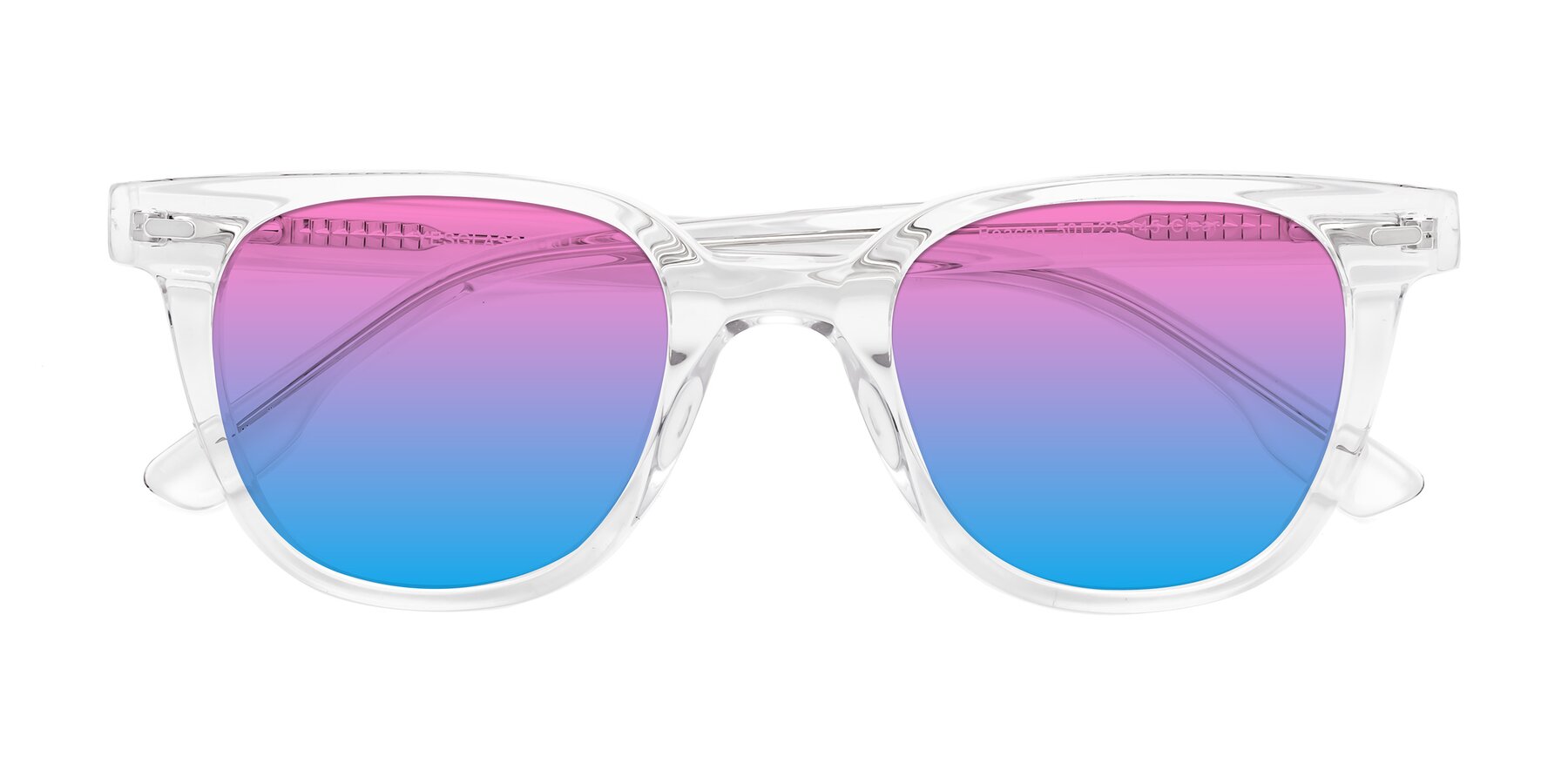 Folded Front of Beacon in Clear with Pink / Blue Gradient Lenses