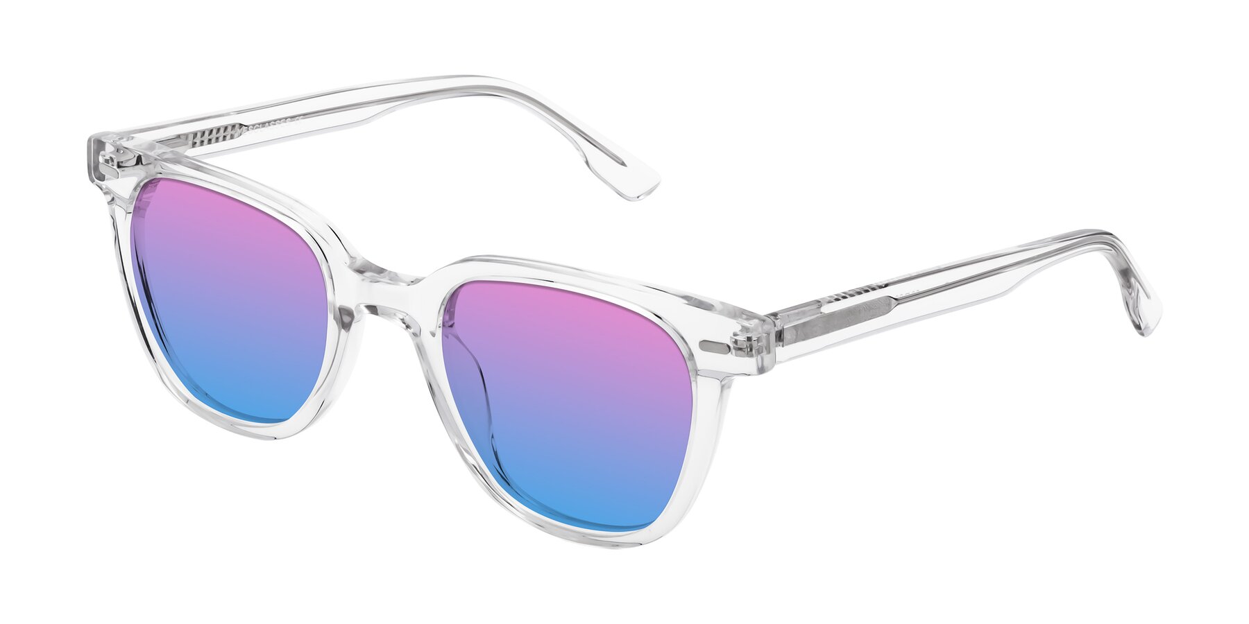 Angle of Beacon in Clear with Pink / Blue Gradient Lenses