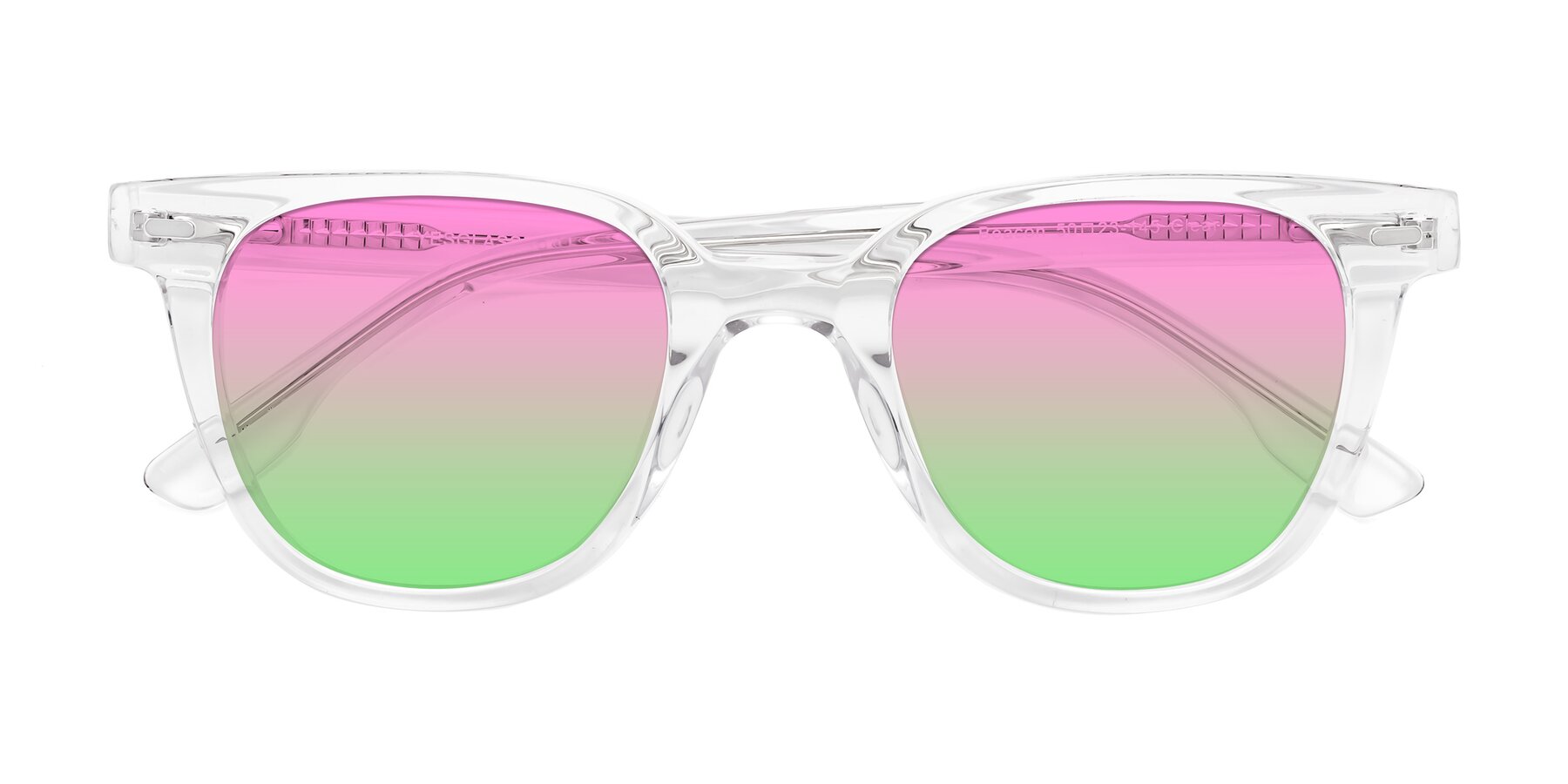 Folded Front of Beacon in Clear with Pink / Green Gradient Lenses