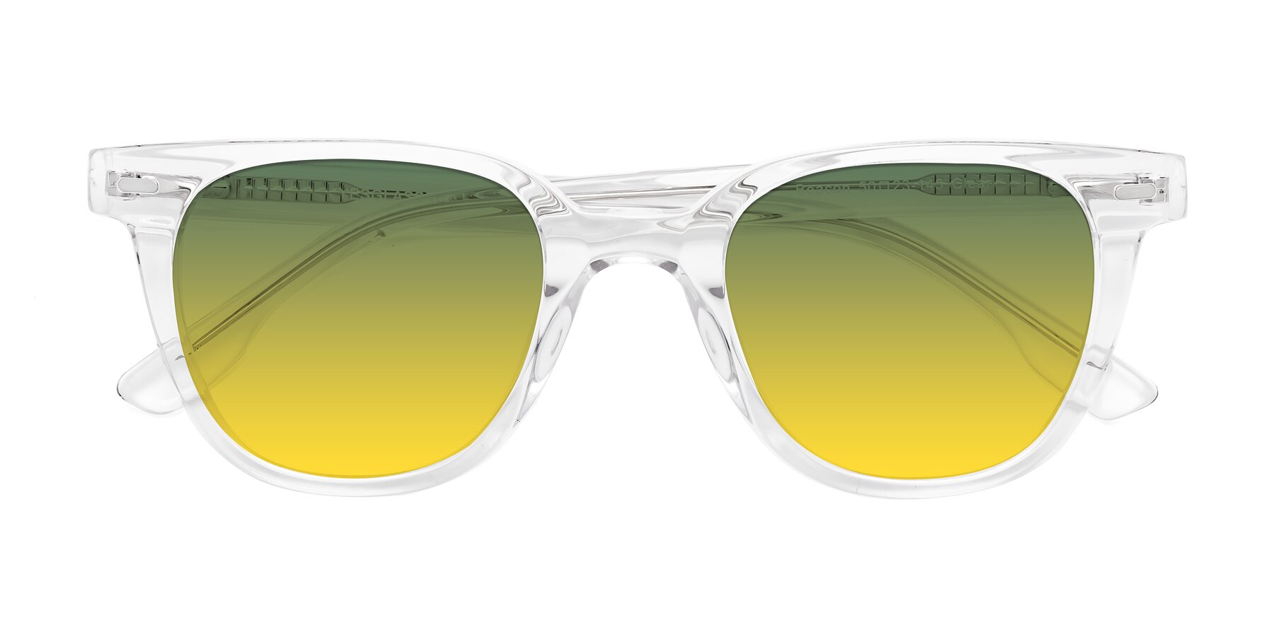 Folded Front of Beacon in Clear with Green / Yellow Gradient Lenses