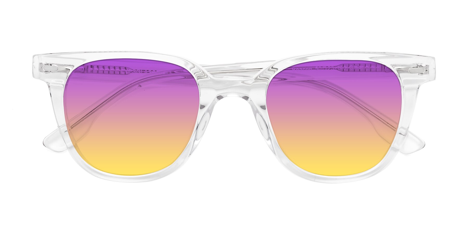 Folded Front of Beacon in Clear with Purple / Yellow Gradient Lenses